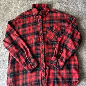 Wild Fable Red and Black Plaid Button Down Shirt